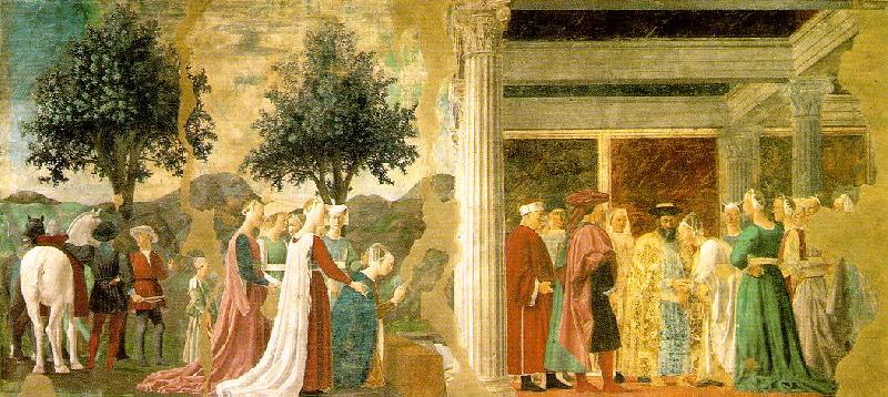 Piero della Francesca Adoration of the Holy Wood and the Meeting of Solomon and the Queen of Sheba France oil painting art